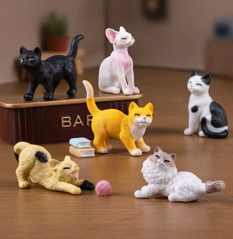 PVC Cats 6pcs Set charm