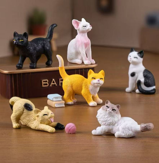 PVC Cats 6pcs Set charm