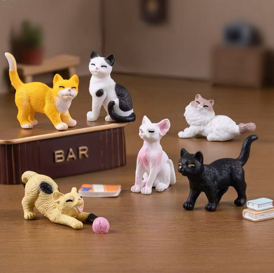 PVC Cats 6pcs Set charm