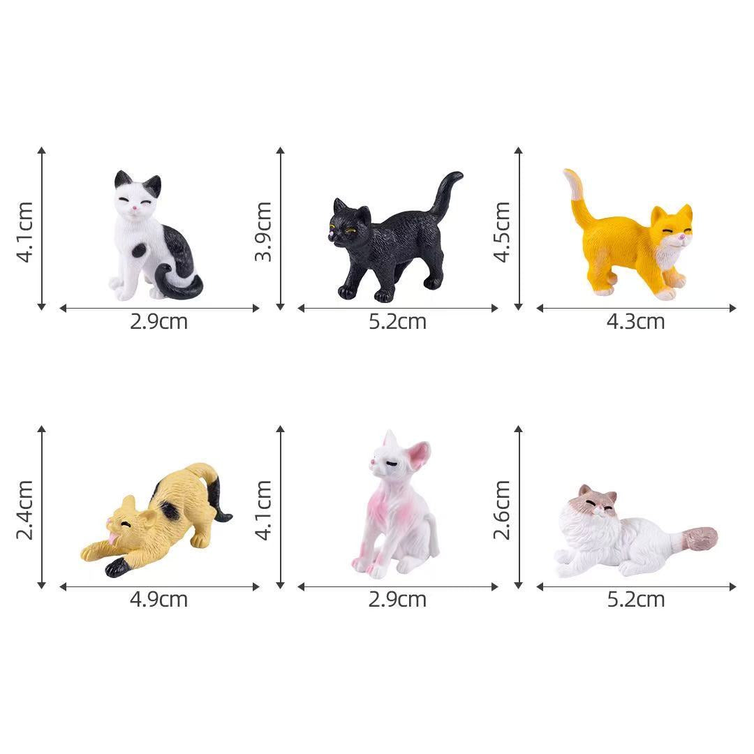 PVC Cats 6pcs Set charm