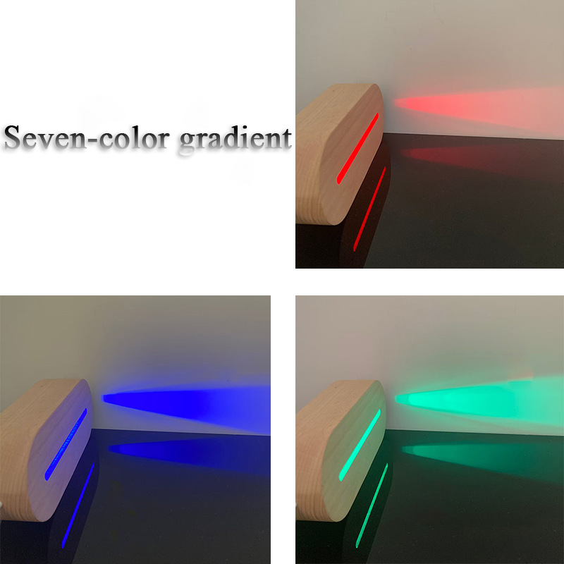 Wood LED Light Base