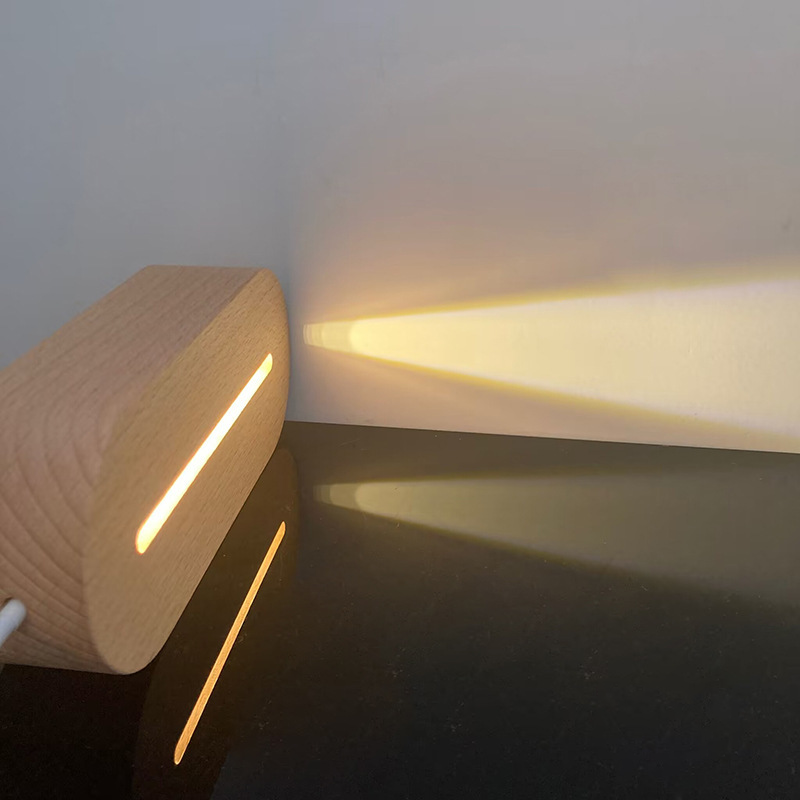 Wood LED Light Base