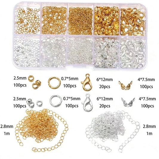 10-Grid Mixed Color Jewelry DIY Tool Kit