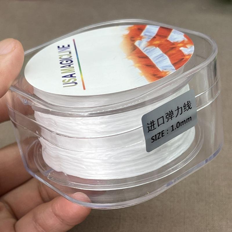 Transparent Nylon Elastic Cord for Bracelet Making invisible Stretch Beading Thread with Storage Box, Wear-Resistant Elastic String for Beads, Pearls, Crystal Bracelets, and Jewelry Making