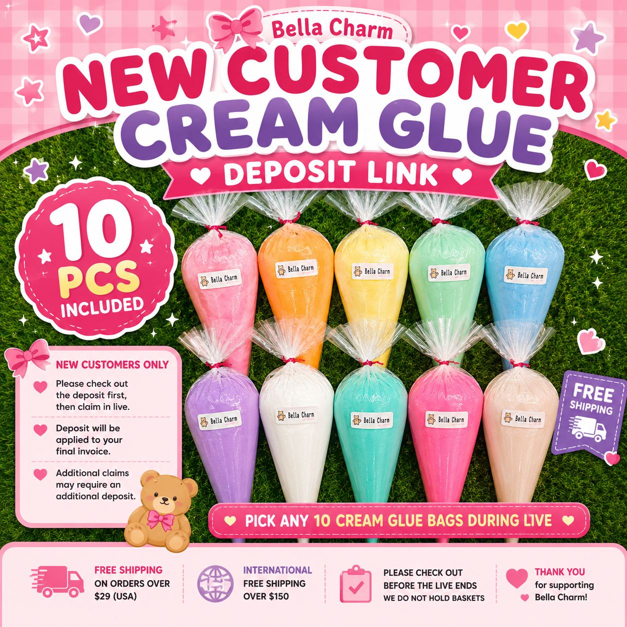 New Customer Deposit(Cream Glue Live)