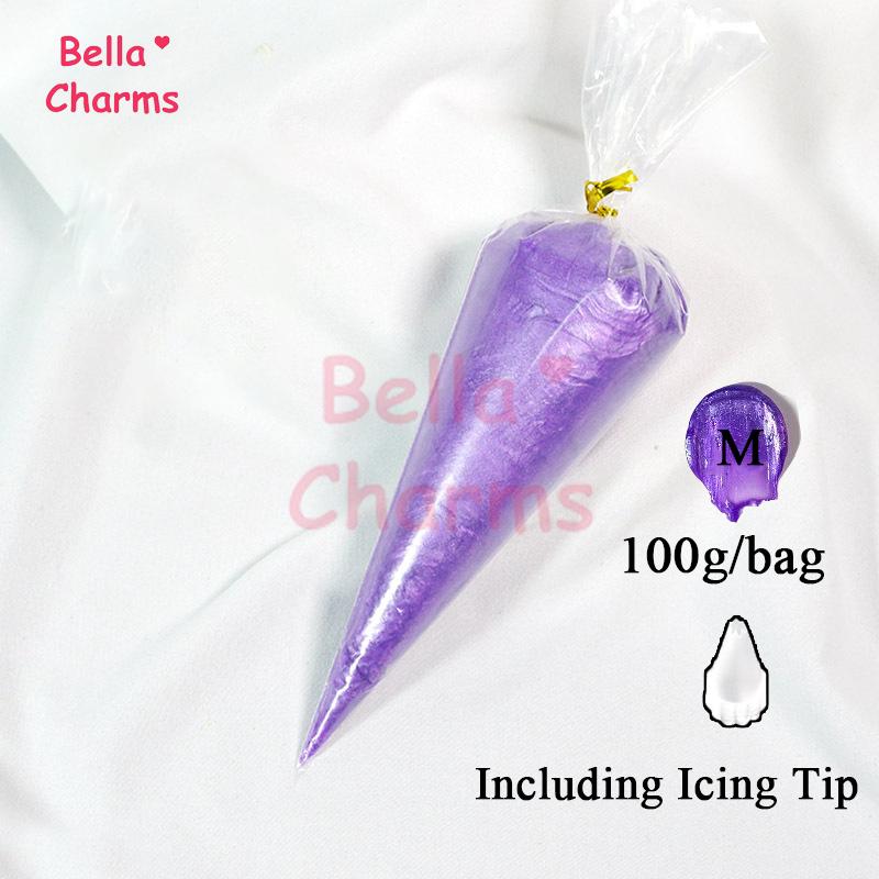 100g Pearl Whipped Cream Glue Bagged DIY Craft Decorative Paste for Custom Phone Cases Nail Art Beauty Projects Soft Creative Embellishment Glue - M