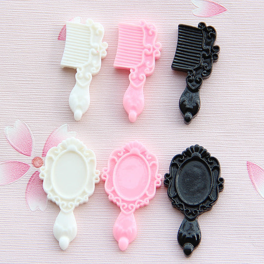 Mini Mirror and comb Charm