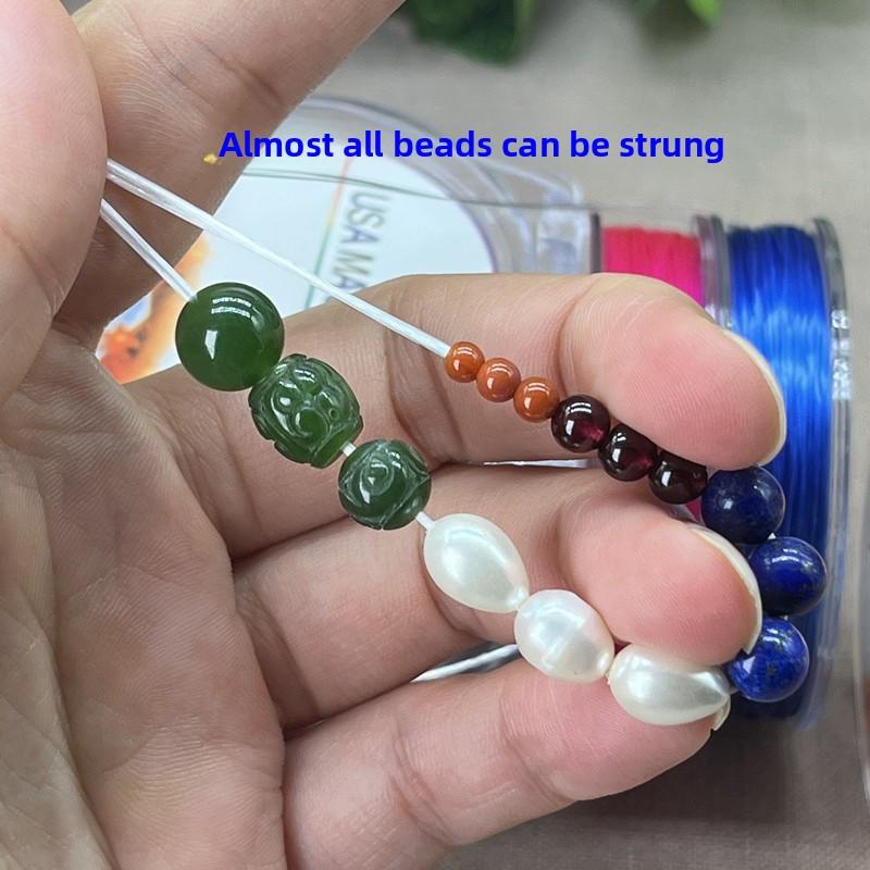 Transparent Nylon Elastic Cord for Bracelet Making invisible Stretch Beading Thread with Storage Box, Wear-Resistant Elastic String for Beads, Pearls, Crystal Bracelets, and Jewelry Making