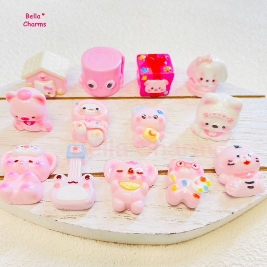 Pink Cartoon Charm Super Mix