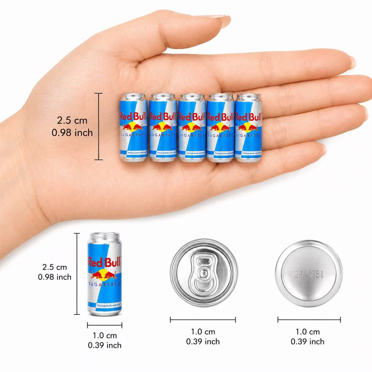 Mini Red Bull Can 2.5cm