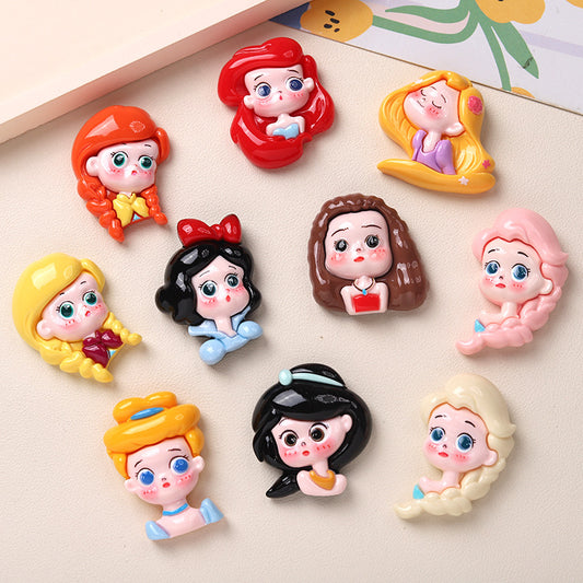 9pcs Big Princess Flatback Charm