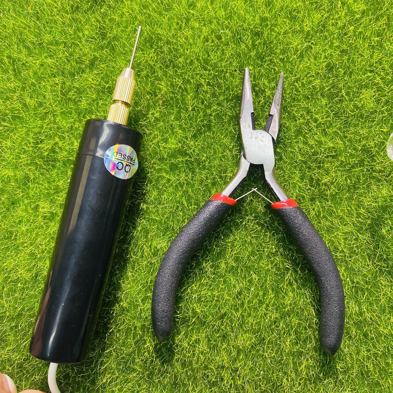 Ergonomic Drill and Pliers Set for DIY Projects with Multiple Drilling Bits - Drill and Pliers