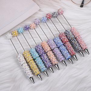 DIY Pearl and Diamond Beaded Pen, Intricately Inlaid Diamond Ballpoint Pen, Educational Handmade Student Stationery Gift