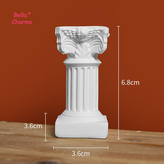 Mini Roman Column Candle Holder – Angel Figurine Toy
