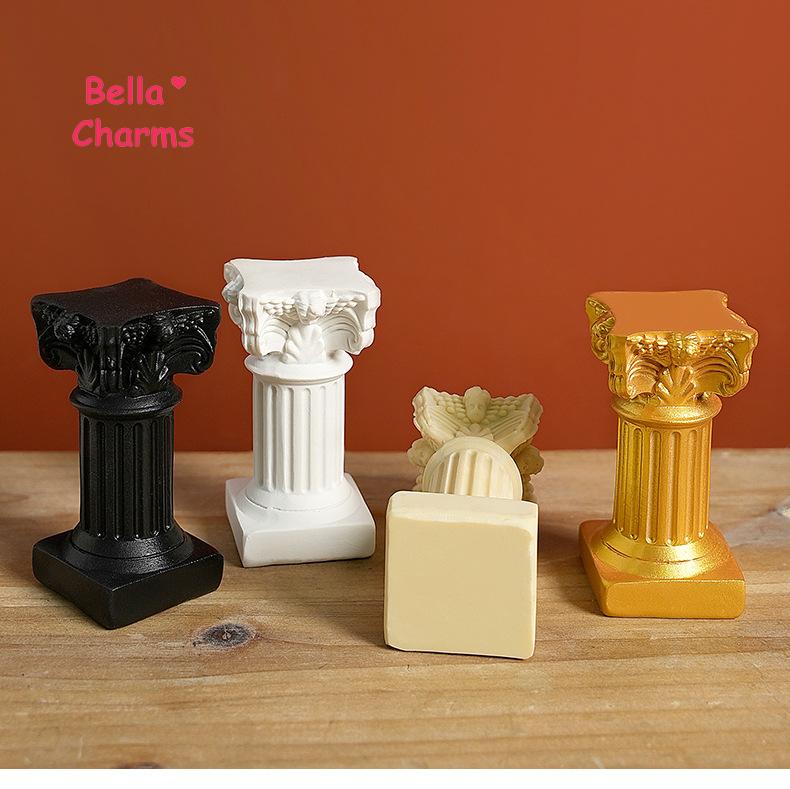Mini Roman Column Candle Holder – Angel Figurine Toy
