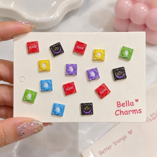130pcs mini novelty packet flatback charms mixed styles