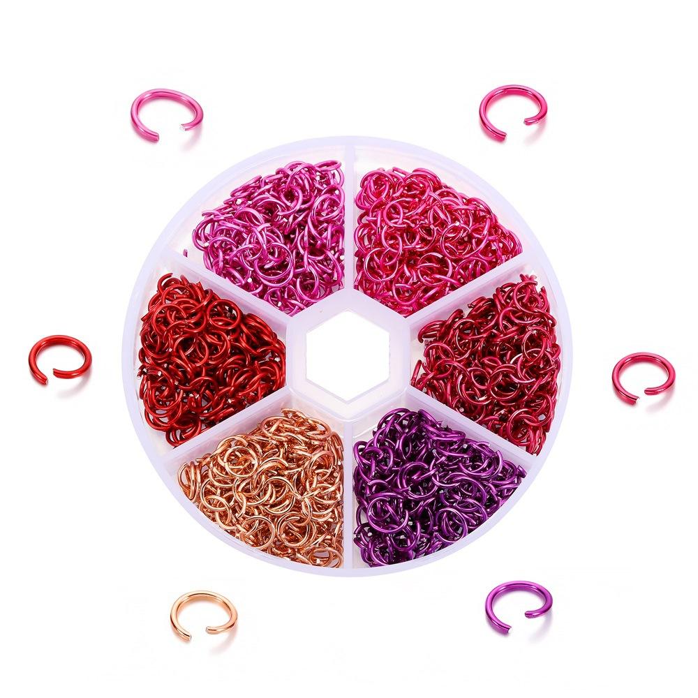 Pink and purple jump rings